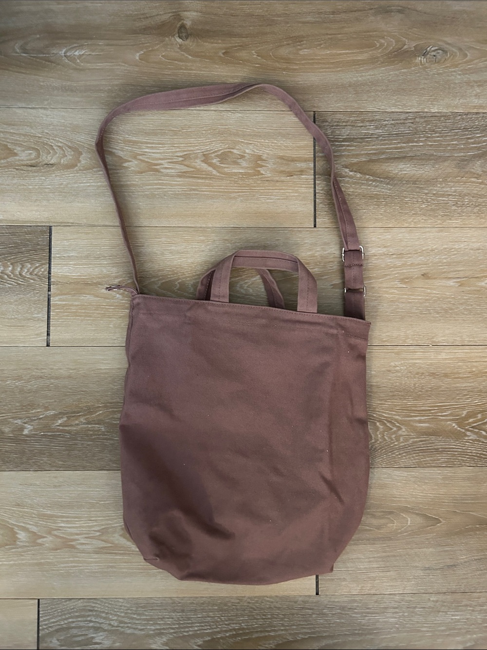 Baggu Duck Bag Mauve Canvas Everyday Tote Bag with Crossbody Strap